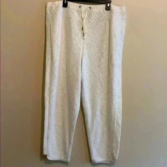 Anthropologie Lace Draw String Jogger Pants - Picture 1 of 3